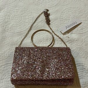 Alessia Multi Glitter Pink hand bag/crossbody. NWT